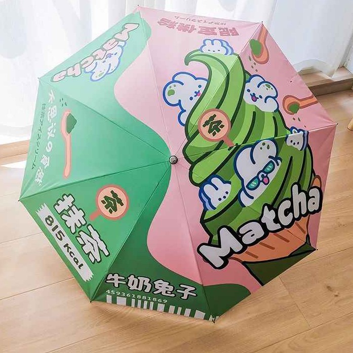 (Order 20 ngày) Ô dù chống nắng vinyl 2 trong 1 cho ngày hè Bentoy Milkjoy thỏ lapin béo kem matcha trà xanh