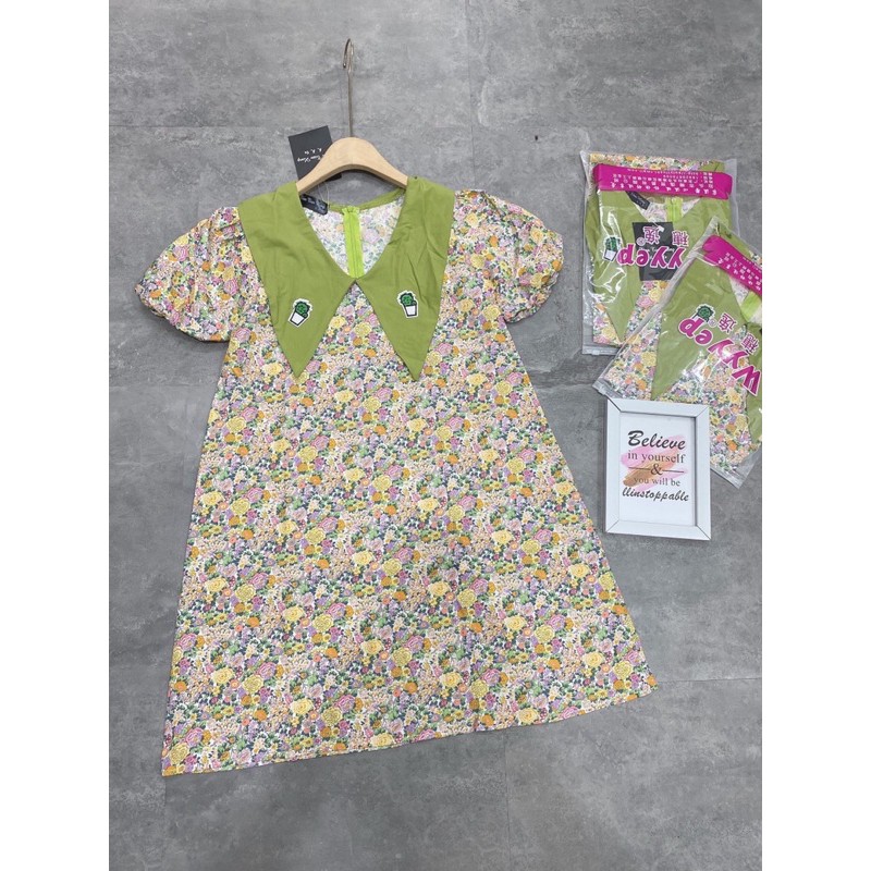 [Siêu Hot] Váy Hoa Dáng Suông Tay Phồng , Đầm Dáng Suông Tay Cộc Siêu Xinh Có Ảnh Thật Kèm Video | BigBuy360 - bigbuy360.vn