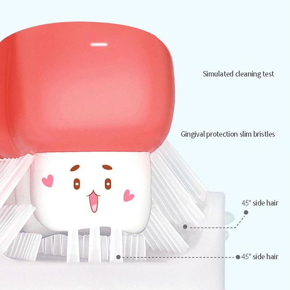 [Hàng mới về] Bàn chải đánh răng hình chữ u bằng silicon mềm vệ sinh sạch 360 độ cho bé