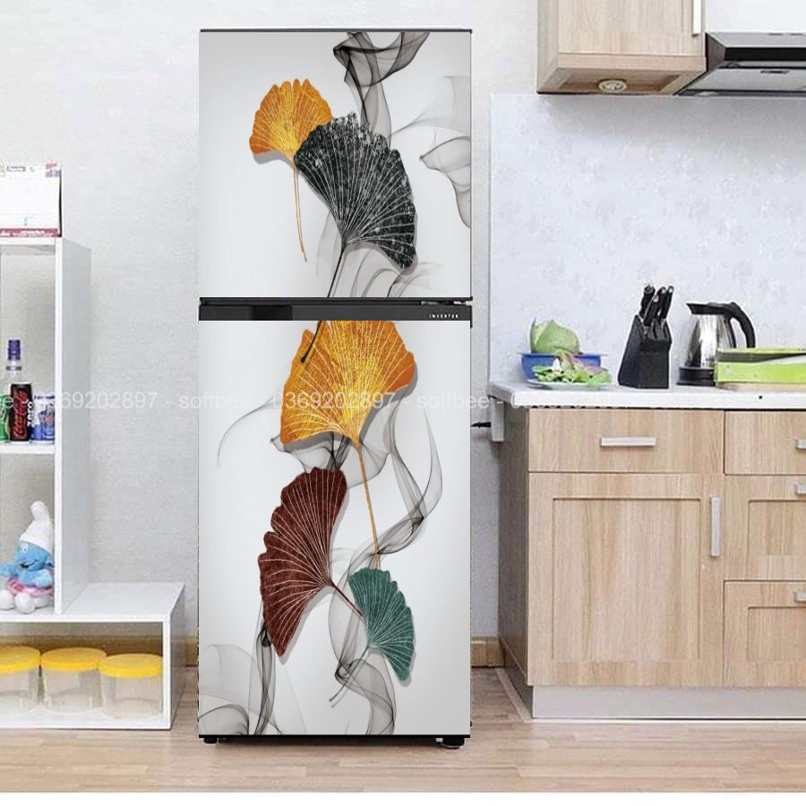 Decal dán tủ lạnh keo dính chắc chắn, hình ảnh sắc nét, không phai màu theo thời gian