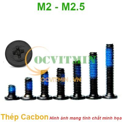 SPC2D# - Ốc Vít Laptop M2 M2.5 Có Keo Xanh Đen