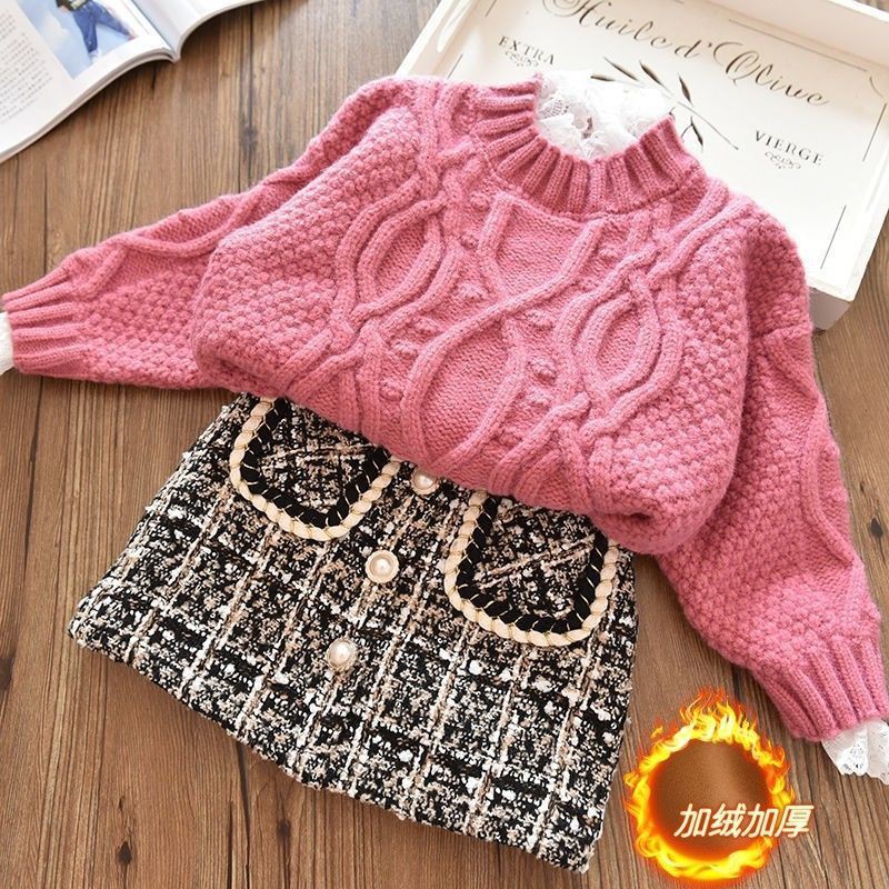 Chân váy dạ lót ấm cho bé gái siêu xinh