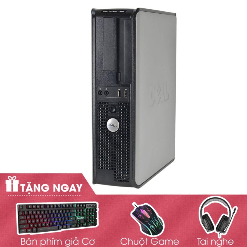 Máy tính Doanh Nghiệp Dell Optiplex 760 DT (Core 2 Quad Q9400, Ram 8GB, SSD 480GB) + Quà Tặng - Hàng Nhập Khẩu