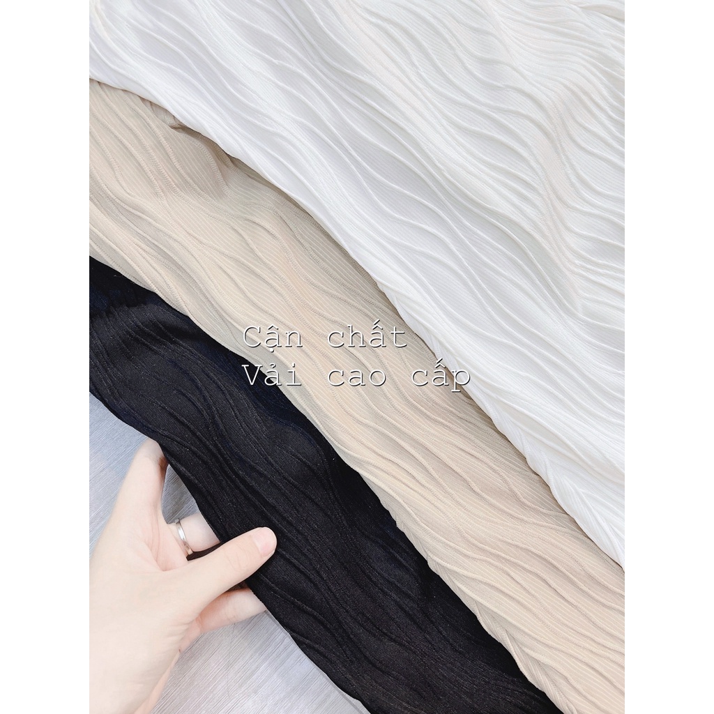 Váy sóng dúm eo đầm 2s cúp ngực mix dúm eo hàng thiết kế sang chảnh-Minxy shop | BigBuy360 - bigbuy360.vn