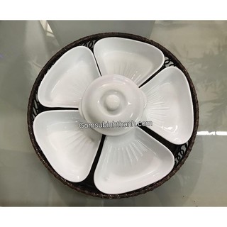KHAY LẨU KEM - GỐM SỨ BÁT TRÀNG