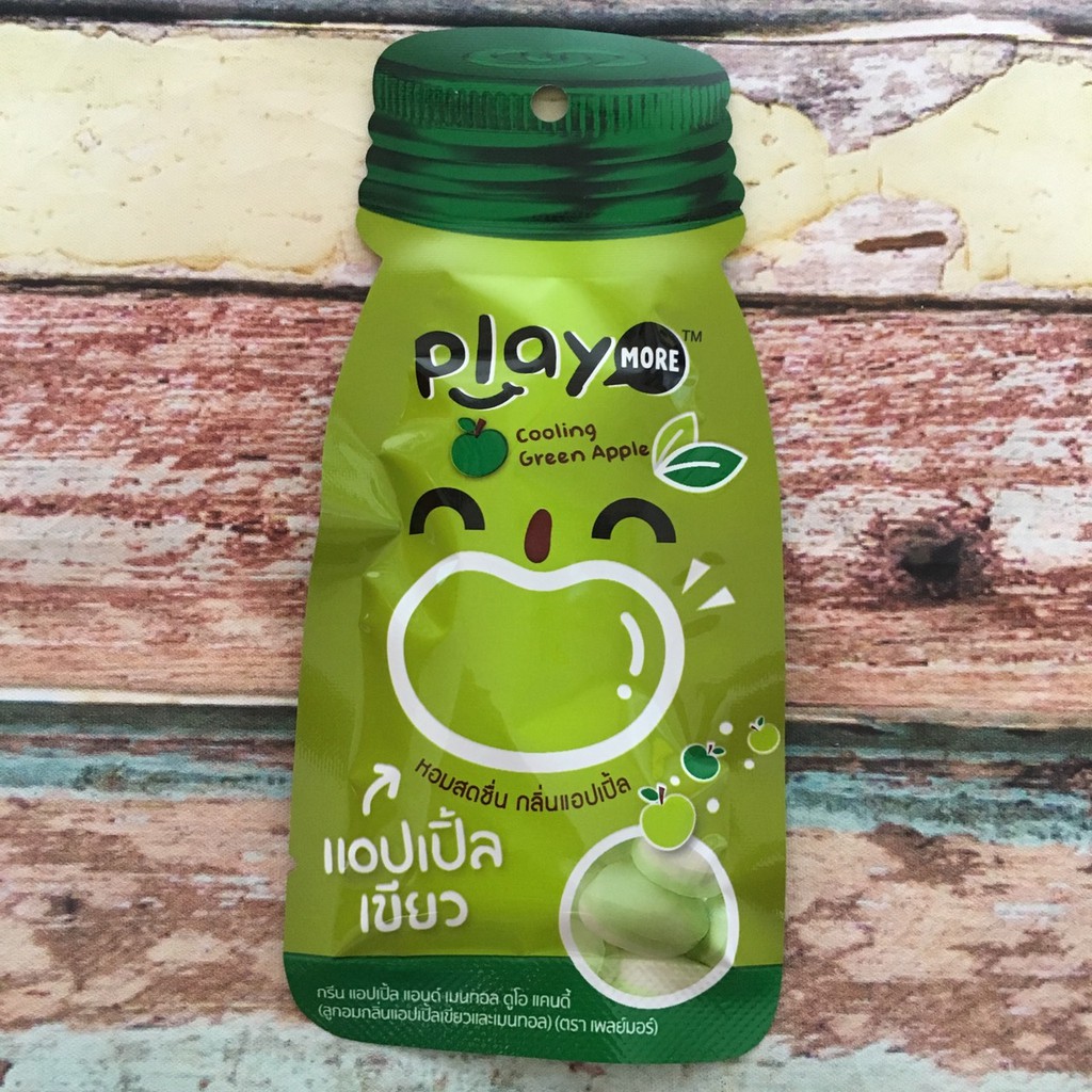 Hộp 12 bịch kẹo Play more Thái Lan (dưa hấu, táo, xí muội, chanh muối, xoài) | BigBuy360 - bigbuy360.vn