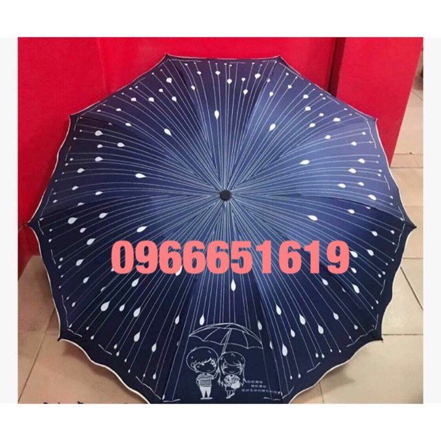ô dù đẹp hình 3D gấp 3 gọn nhẹ hình mưa tuyết
