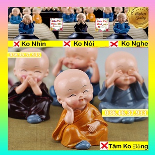 Bộ tượng 4 chú tiểu Tứ Không mini dễ thương