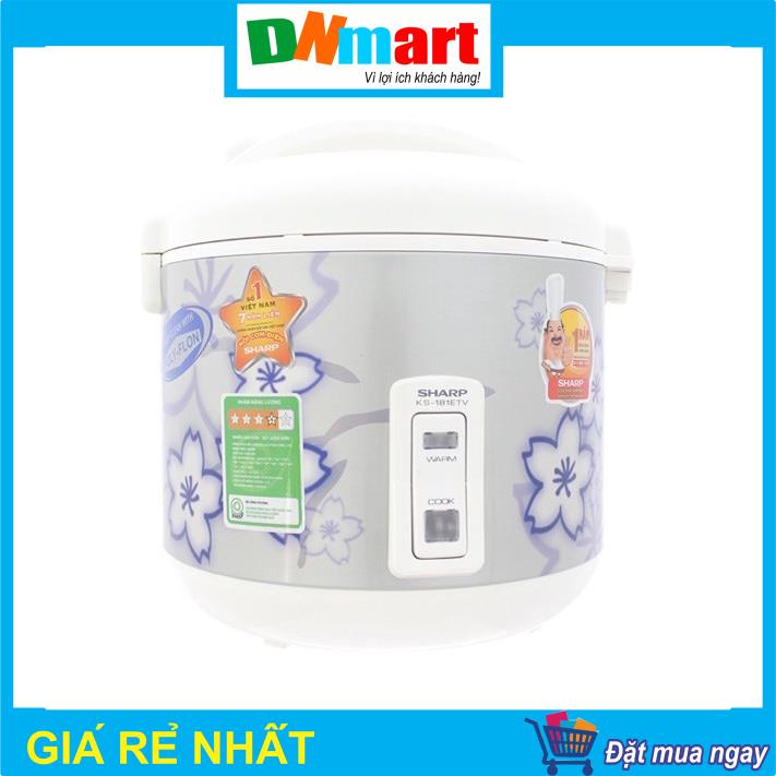 Nồi cơm điện Sharp KS181ETV dung tích 1.8L, xuất xứ THái Lan