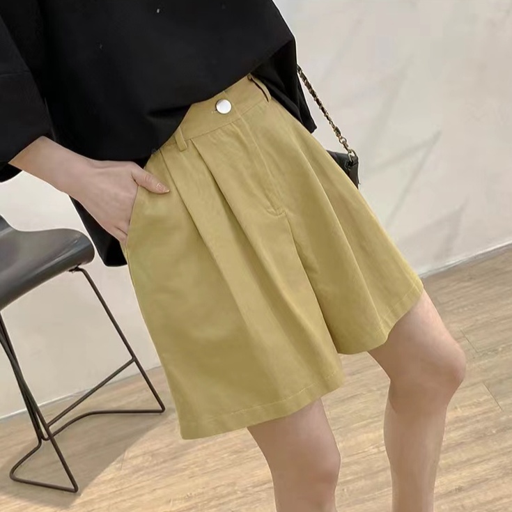 Quần Short Nữ Cạp Cao Ống Rộng Phong Cách Mới Mùa Hè 52083