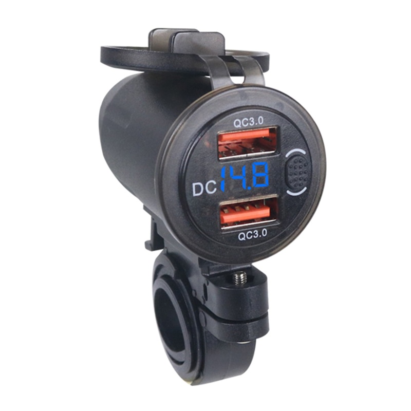 Cốc Sạc Nhanh 3 0 Cổng USB 12V 24V QC3 0 Chuyên Dụng Cho Xe Mô Tô