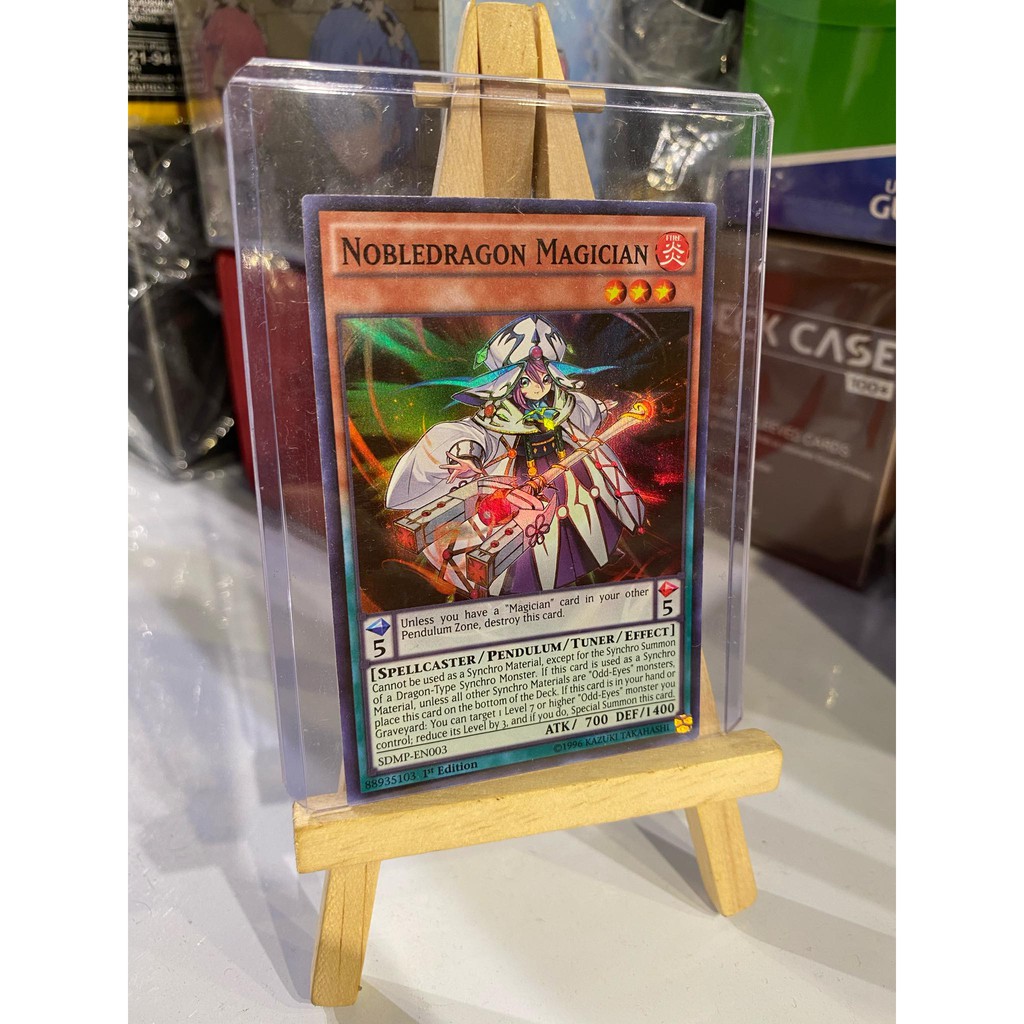Lá bài thẻ bài Yugioh Nobledragon Magican – Super Rare - Tặng bọc bài nhựa bảo quản