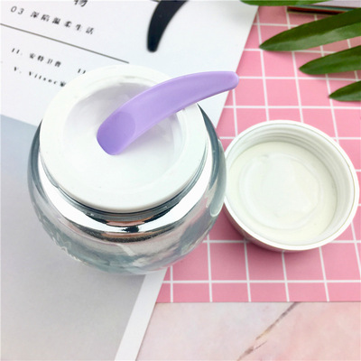 10Pcs DIY Disposable Curved Spoon Makeup Cosmetic Tools / Makeup Mask Cream Spoon for Make Up Face Accessories/ Beauty Scoop for Facial Cosmetic / Eye Cream Stick Make Up Face Beauty Tool