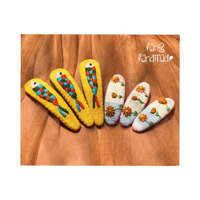 Kẹp tóc thêu tay