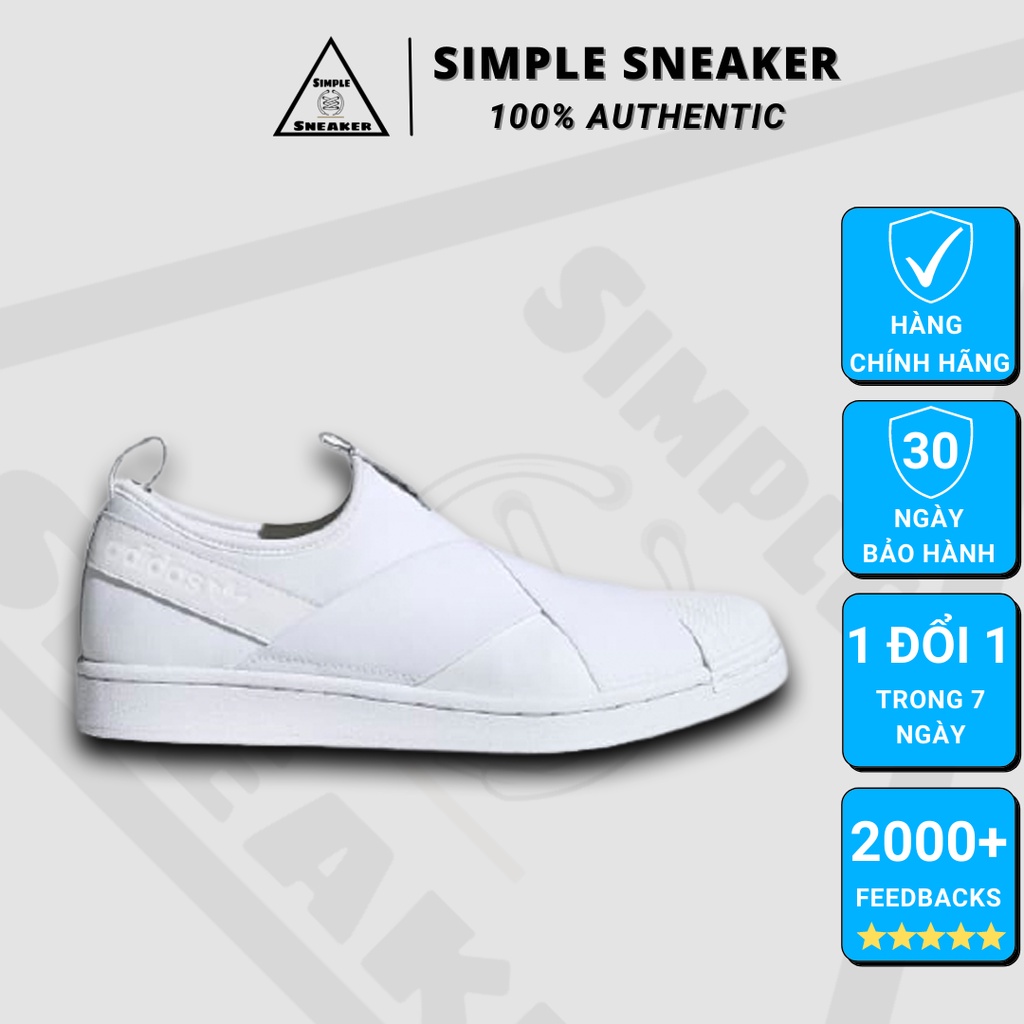 Giày Adidas Superstar Auth FREESHIP Giảm 50K Khi Nhập Mã [ADIDAS_NU] Giày Superstar Slip on Chính Hãng-Chuẩn Auth