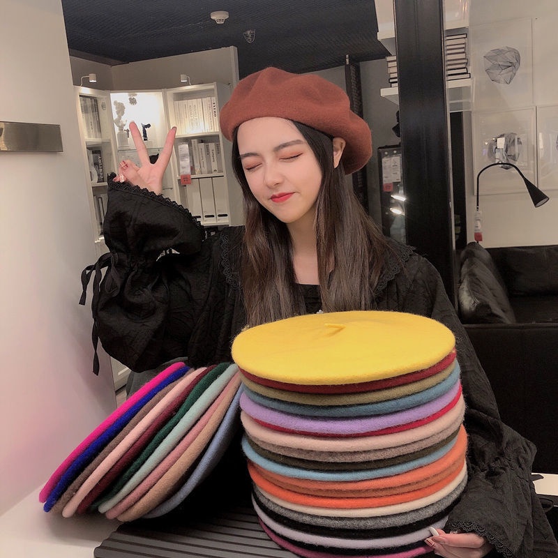 Nón Beret Thời Trang Retro Nhật Hàn Dành Cho Nữ