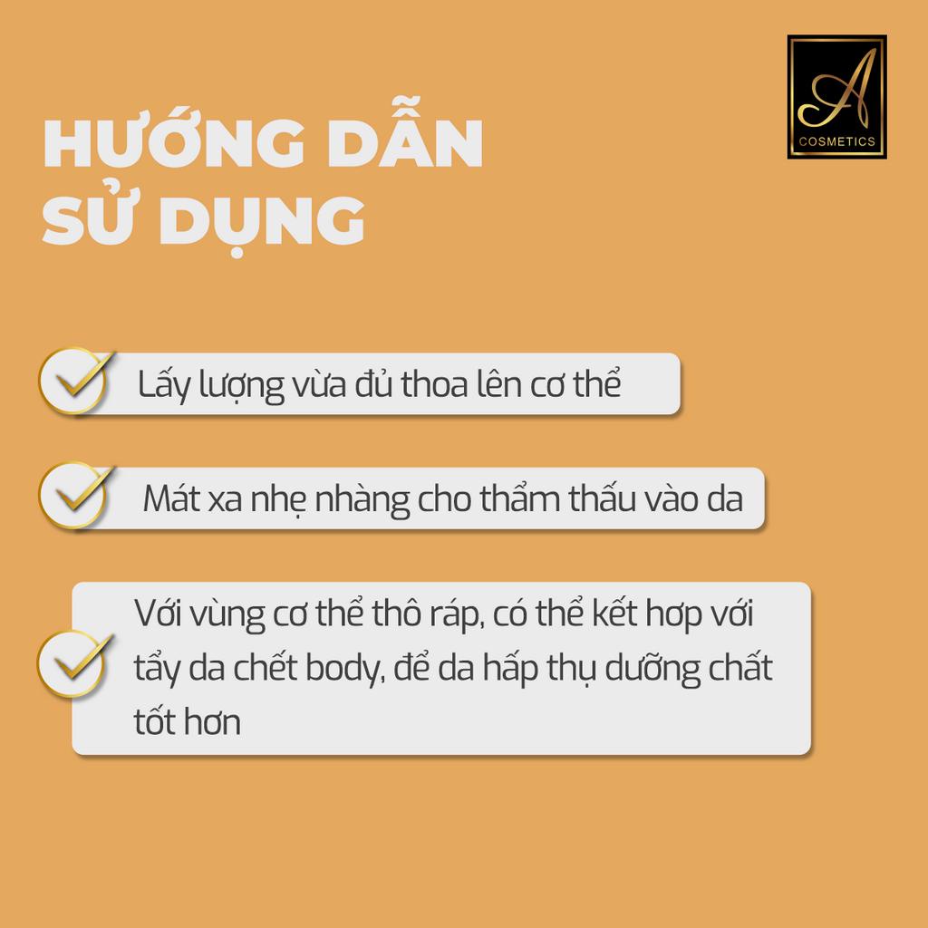 [MUA 1 TẶNG 1] Kem body mềm dưỡng trắng da toàn thân Acosmetics, 150g