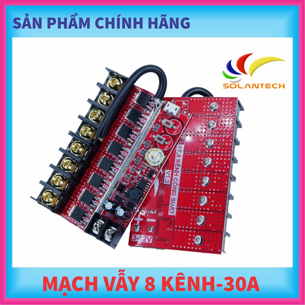 Mạch vẫy 8 Kênh Công Suất (30A/Kênh) + TẶNG DÂY CÁP MICRO USB