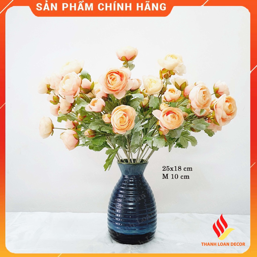 Bình hoa gốm sứ Bát Tràng trang trí phòng khách cỡ trung cao 25 cm - 32 cm -  Men xanh hỏa biến