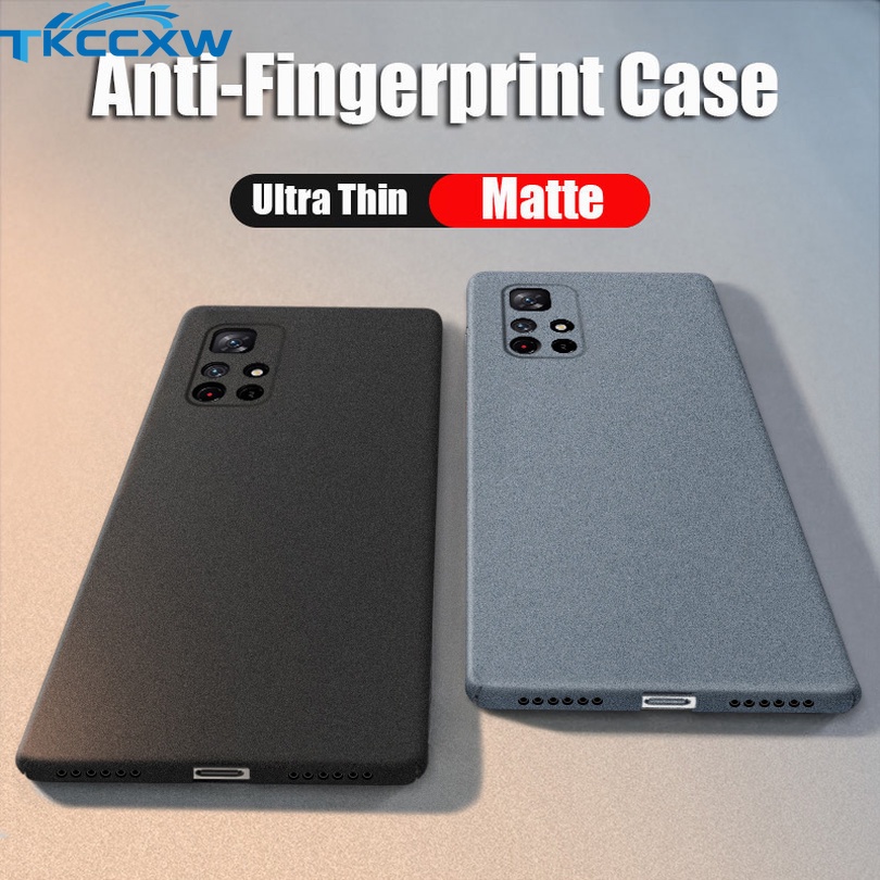 Ốp Điện Thoại Silicon Mềm Cát Nhám Chống Dấu Vân Tay Cho Xiaomi Poco M4 F4 GT Redmi K40S Redmi Note 11T Pro+ Black Shark 5S 5 Pro