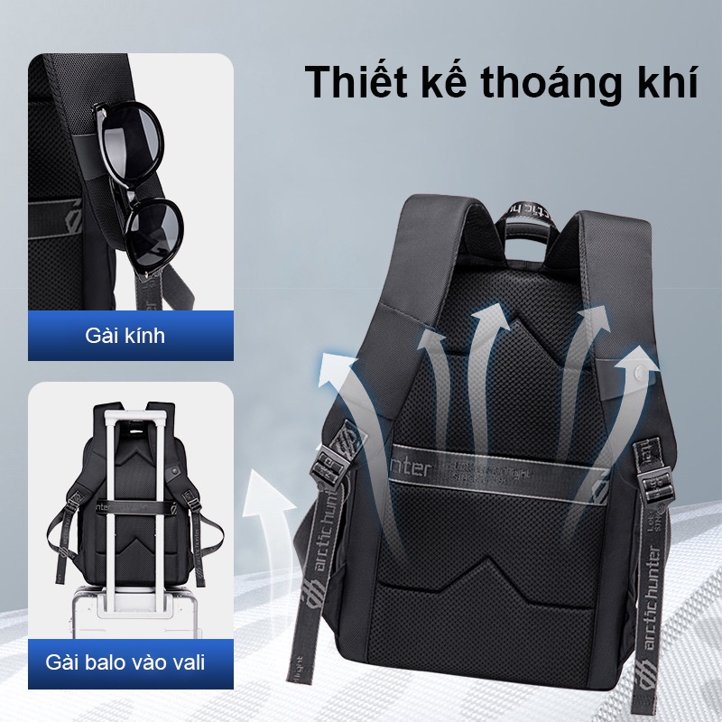 Balo công sở văn phòng Arctic Hunter B00498 đựng laptop chất liệu sợi polyester chống thấm nước