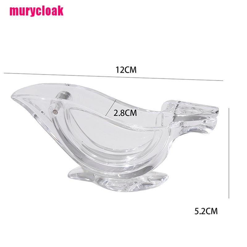 【mur】Acrylic Lemon Clip Transparent Fruit Juicer Home Kitchen Bar Gadget Boat Shape