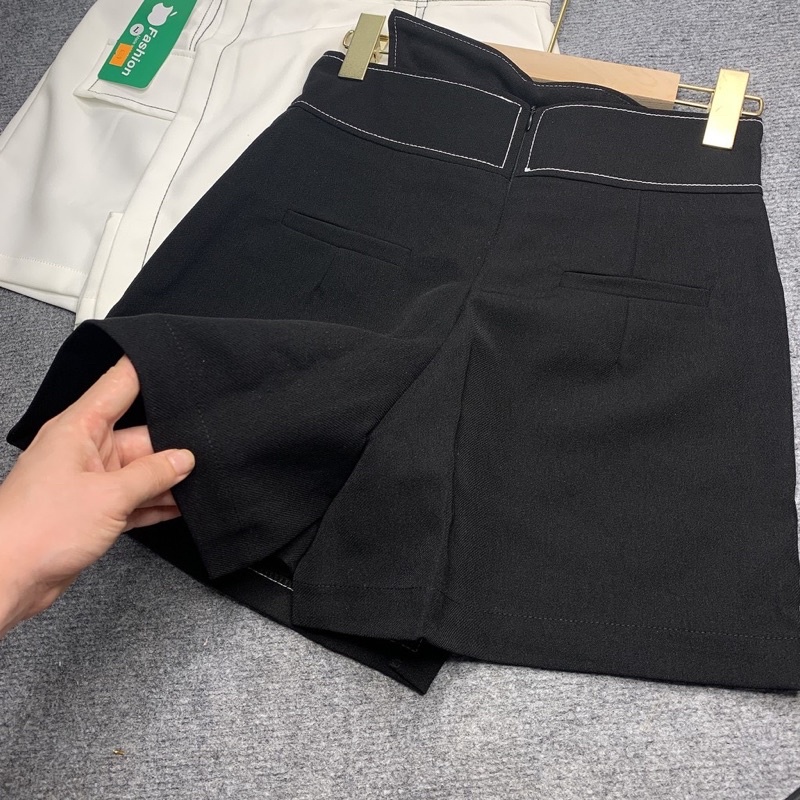 Chân váy chữ A Cạp Chéo Viền Chỉ Nổi quần giả váy siêu xinh V906(có ảnh thật)