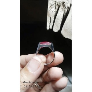 [bạc ta] nhẫn nam kiểu Signet