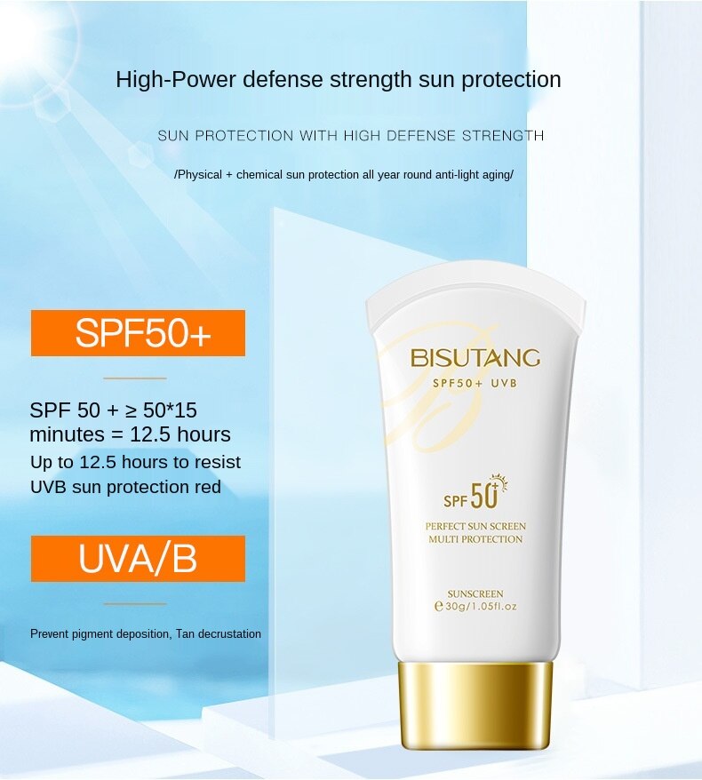 Kem Chống Nắng Bisso Bisutang Spf50 Plus Uv Làm Trắng Da Không Nhờn