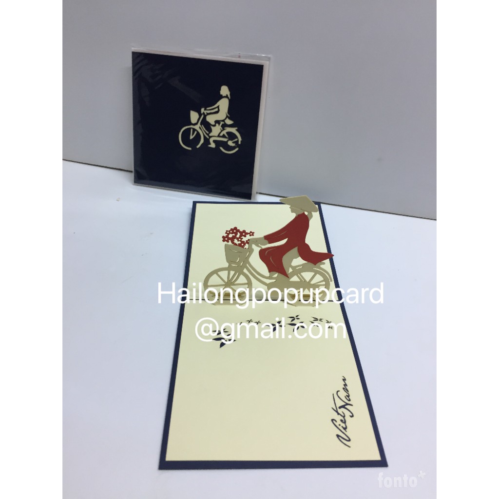 Cô Gái đi Xe Đạp - Girl  - Thiệp 3D ( VN ) | BigBuy360 - bigbuy360.vn
