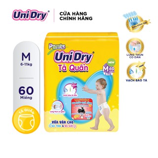 (Bao bì mới) Tã quần Unidry gói Jumbo Size M60-L54-XL48
