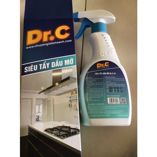 SIÊU TẨY DẦU MỠ DR.C - 500ML, Đánh Bật Mọi Loại Dầu Mỡ, Vệ Sinh Bếp Sạch Sẽ