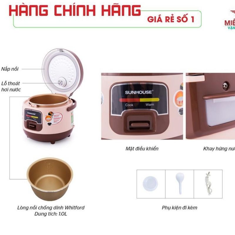 [Mã ELHADEV giảm 4% đơn 300K] nồi cơm điện 1 lít 8208c