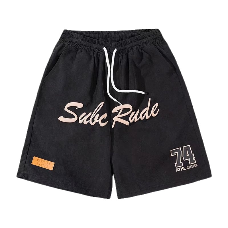 Quần Short Lưng Thun Ống Rộng In Chữ Phong Cách Hip Hop Đường Phố Nhật Bản Cỡ M-3XL Cho Nam