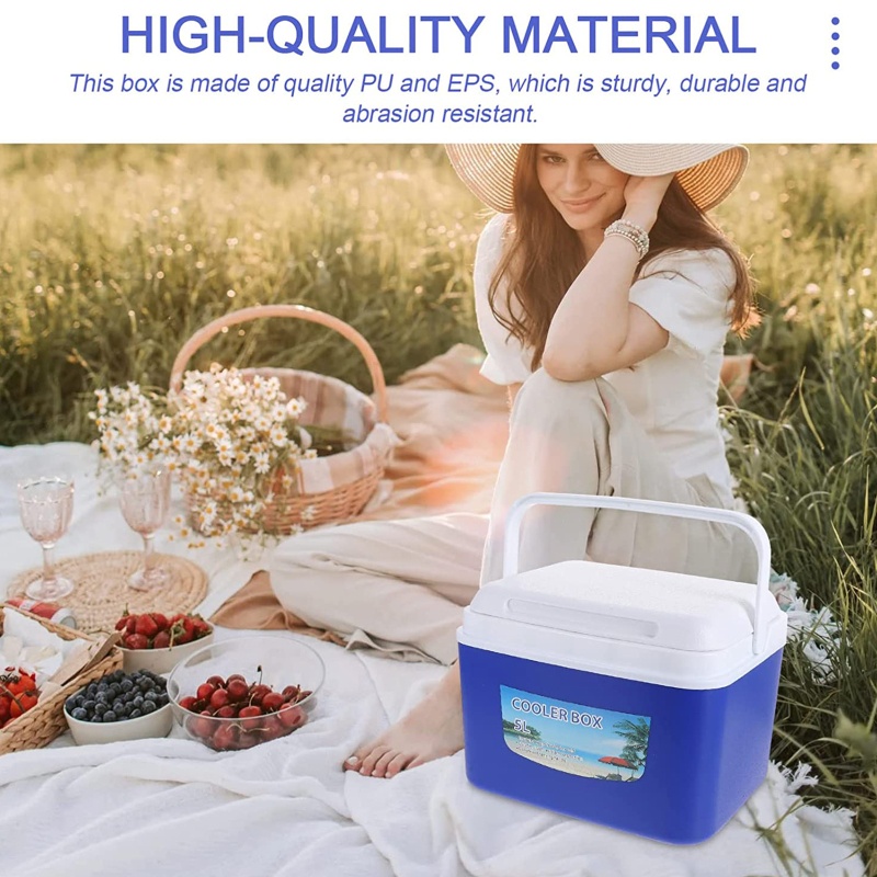 Hộp Đựng Cơm Trưa Cách Nhiệt Có Tay Cầm Tiện Dụng Mang Theo Cắm Trại