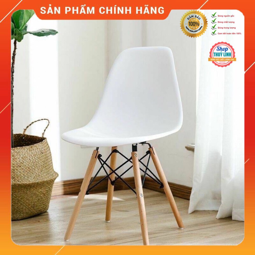 Ghế Làm Việc EAMES Chân Gỗ SỒI Dành Cho Phòng ĂN,Phòng khách ( nhiều màu đẹp)