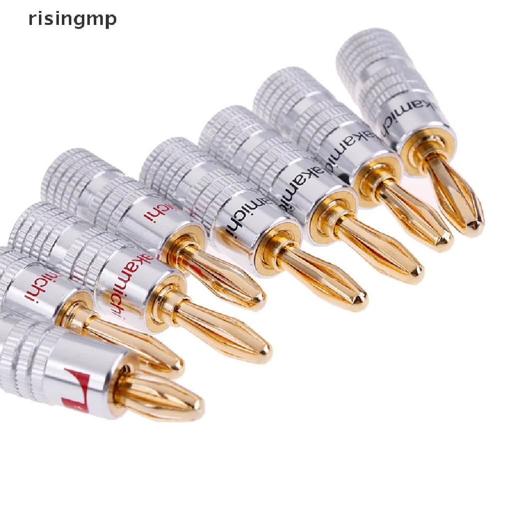 Set 4 Phích Cắm Bắp Chuối Mạ Vàng 24K Nối Loa Âm Thanh ♨Áo Thun In Hình Thời Trang Năng Động Cho Nữ