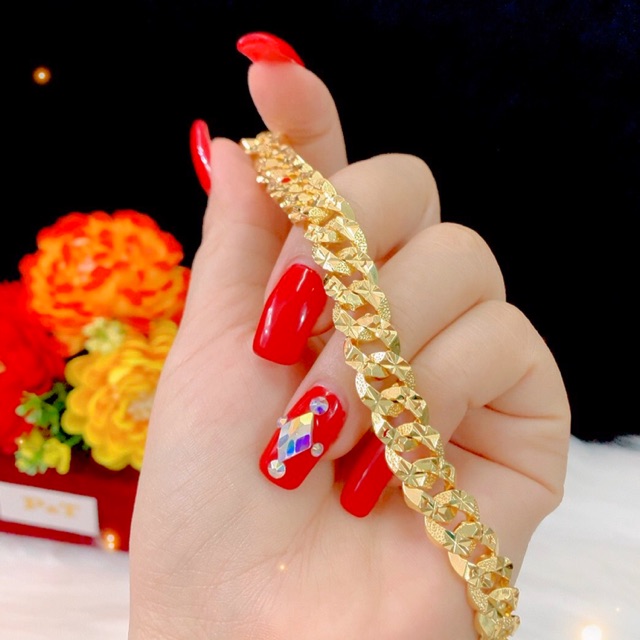 Lắc tay nữ cao cấp dát vàng 18k