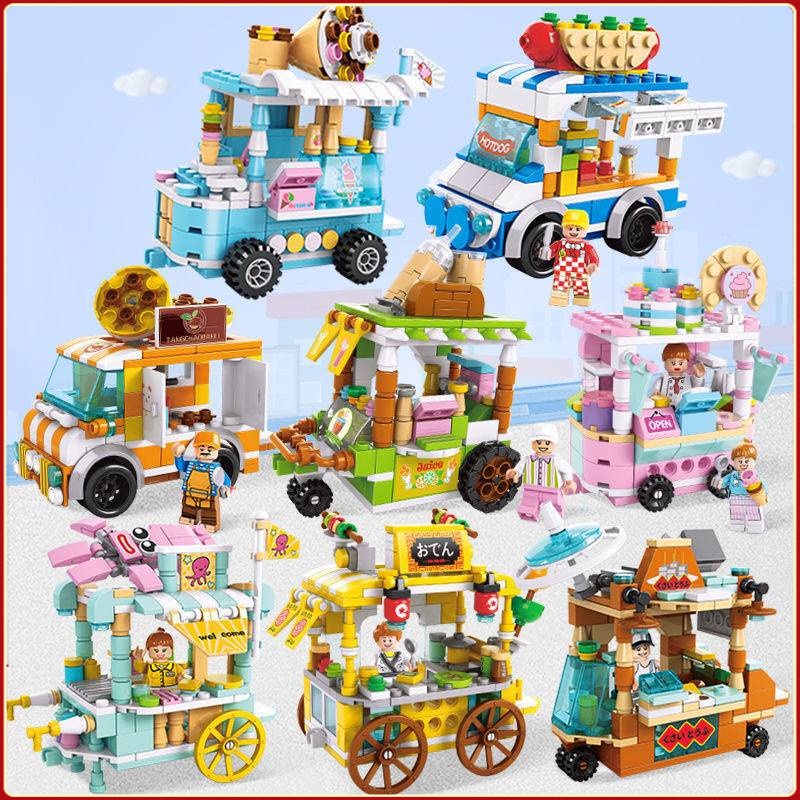 Khối xây dựng hạt Kiến trúc đô thị Đồ chơi ghép hình Chế độ xem phố đồ chơi trẻ em Đồ chơi mô hình