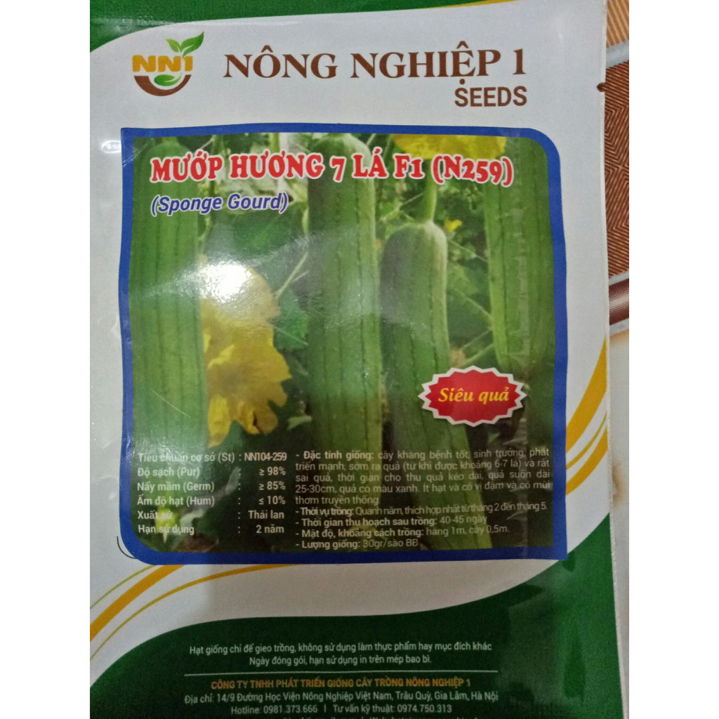 hạt giống mướp hương 7 lá f1