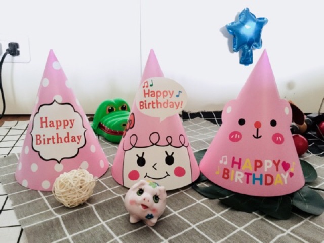 Mũ sinh nhật nhiều hình cho bé