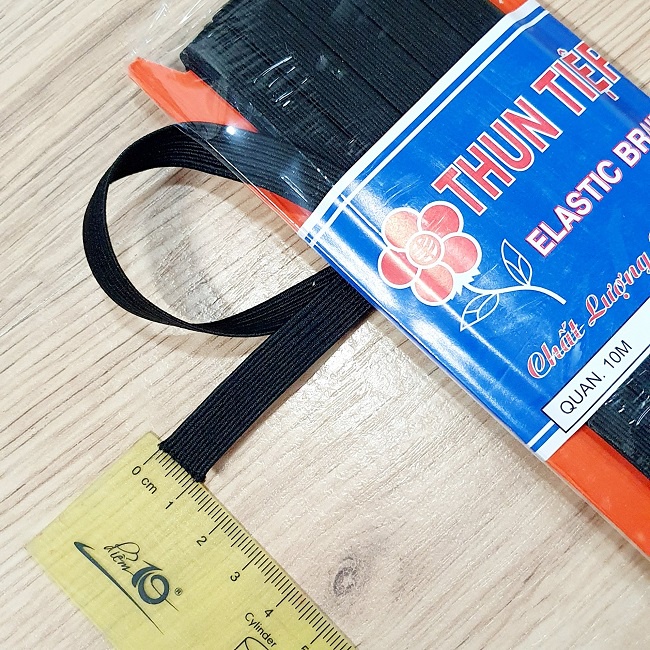 Cuộn Dây Thun Dài 10 Mét Bản 1cm Gồm Màu Trắng Hoặc Màu Đen Dùng Cho May Vá Và Trang Trí Làm Đồ Handmade