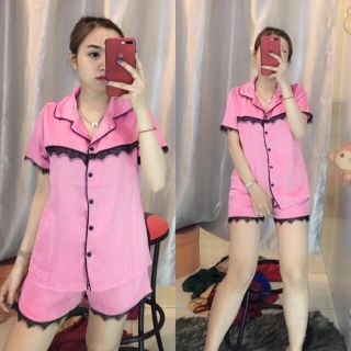 ĐỒ BỘ PIZAMA PHI BÓNG QUẦN ĐÙI PHỐI REN 1 CÁI VẪN GIÁ SỈ