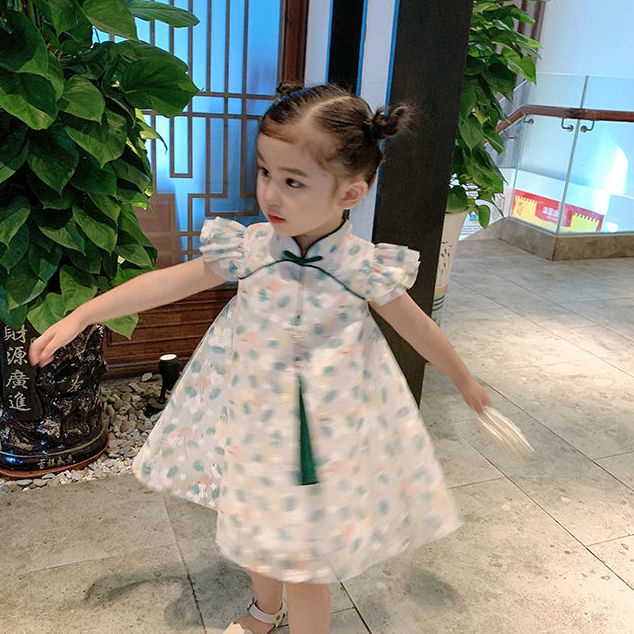 Đầm Công Chúa Thiết Kế Mới Kiểu Cổ Trang Trung Quốc Thời Trang Mùa Hè 2021 Dành Cho Bé Gái