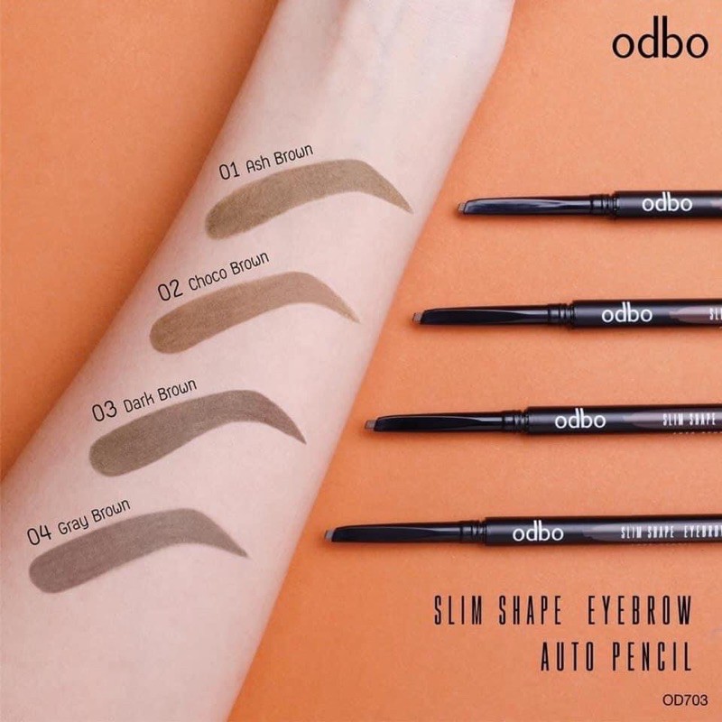 Chì kẻ mày 2 đầu ODBO slim shape eyebrow OD703 thái lan