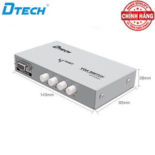 Switch bộ chia cổng VGA 4 ra 1 (4 máy tính ra 1 màn hình) Dtech DT-7034