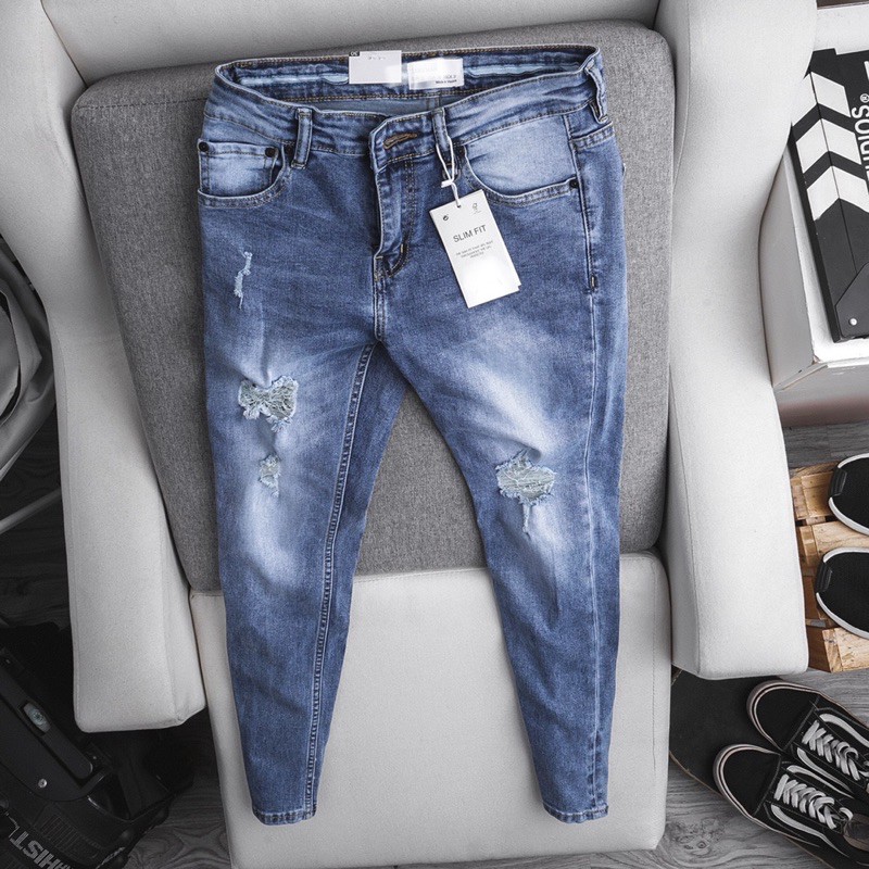 [⚡RẺ VÔ ĐỊCH⚡️] Quần jean nam CAO CẤP VNXK slimfit mẫu rách siêu xịn | BigBuy360 - bigbuy360.vn