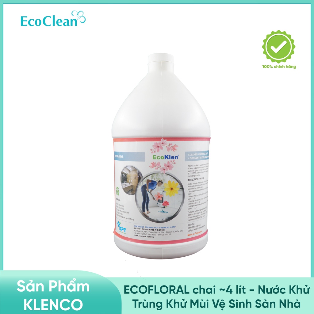 [NEW 2020] Nước Lau Sàn Nhà - ECO FLORAL - Chai Lớn 1 Gal (Gần 4L)