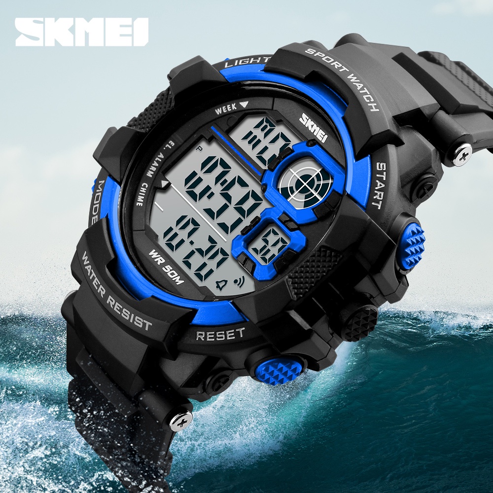 Đồng Hồ Nam Điện Tử Thể Thao Pin Nhật, Kháng Nước SKMEI - 1118BU- Hàng Chính Hãng