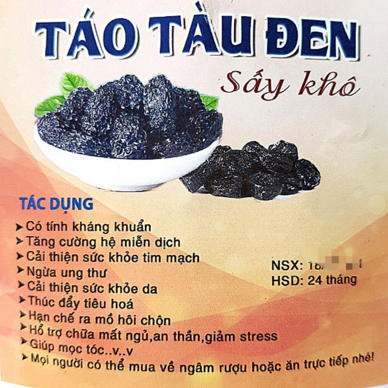 Táo tàu đen sấy khô 500G hàng ngon loại 1